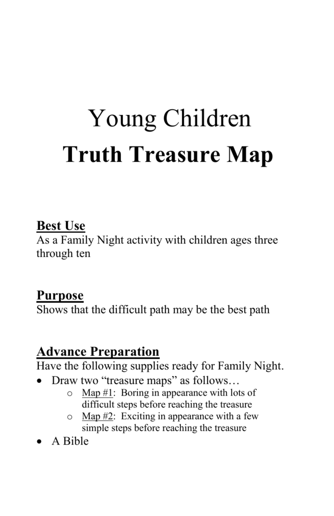 Treasure Map Drawing For Kids