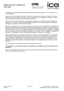 Sponsor statement - Institution of Civil Engineers