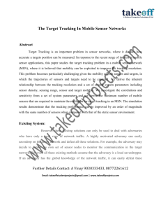 The Target Tracking In Mobile Sensor Networks Abstract Target