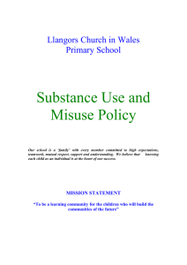 Substance Use and Misuse Policy - Llangors Church in Wales School