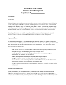 USC Departmental Infectious Waste Management Template