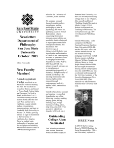 Fall 2005 Newsletter  - San Jose State University