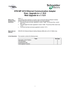 STB NIP 2212 Ethernet Communication Adapter
