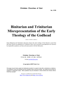 Binitarian and Trinitarian Misrepresentation of the Early Theology of