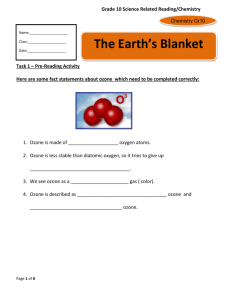 Text 4 – Pre and Post Reading Activities Ozone