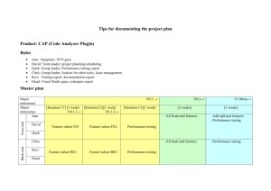 Tips for documenting the project plan