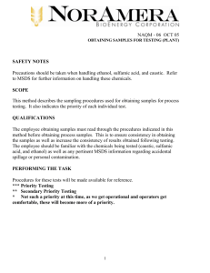 NAQM - 06 Obtaining Samples for Plant Process
