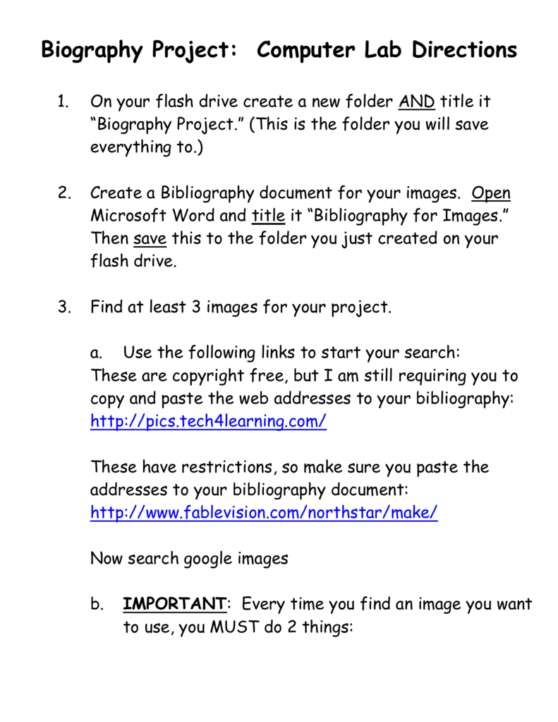 how to make bibliography for project