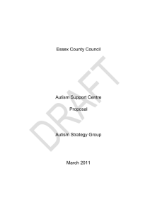 Autism Support Centre Model Proposal January 2012