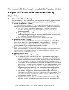 Chapter 29: Forensic and Correctional Nursing