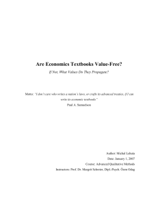 Are Economics Textbooks Value-Neutral