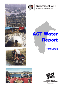 ACT Water Report 2002-2003 - Environment and Planning Directorate