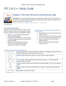Chapter 3 Decision Structures and Boolean Logic