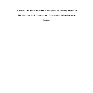 a study on the effect of managers leadership style on the secretaries