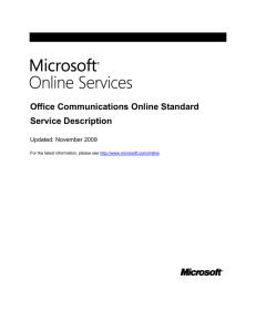 Office Communications Online Standard Service