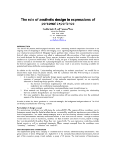 The role of aesthetic design in expressions of personal experience