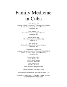 Family Medicine in Cuba - International Programs