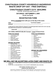 chautauqua county household hazardous waste drop off days