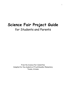 WHAT IS A SCIENCE FAIR PROJECT - Tucson Unified School District