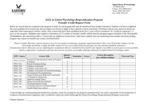 Educational Staff Associate (ESA) Certificate in School Psychology