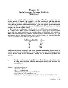 Capital Structure, Instructor`s Manual