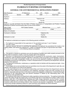 general use (environmental mitigation) permit