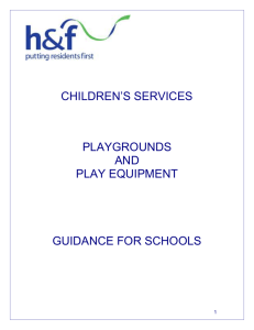 Playgrounds and play equipment