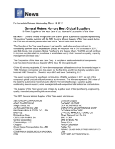 For Immediate Release: Wednesday, March 14, 2012 General