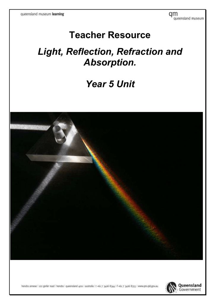 Light Reflection Refraction And Absorption