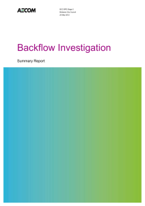 2.0 Backflow Investigation – Stage 2 Report