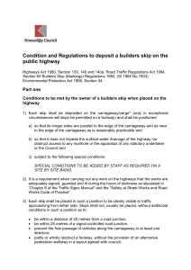 Skip conditions and regulations