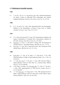 (A) Publication in Scientific Journals 1985 (1) C. H. Ke, J. M. Lo, S. J.