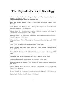 Books from the Reynolds Series in Sociology, edited by Larry T
