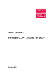 Confidentiality Guide for Staff