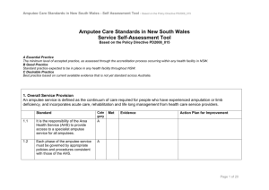 amputee self-assessment tool - Australian Physiotherapists in