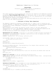 Membrane Calculus in Prolog