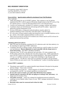 ICU Orientation 2007-2008 - UCSF | Department of Medicine