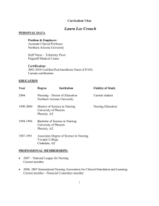 Curriculum Vitae Laura Lee Crouch PERSONAL DATA Position