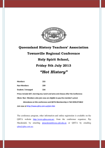 Queensland History Teachers` Association State Conference
