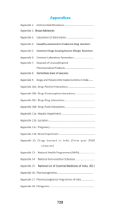 Appendices 1-22 except Appendix 8