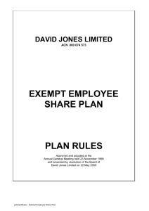 Exempt Employee Share Plan DJ`s