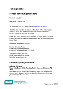 Fiction for ages 11 and older on Talking Book (Word, 200KB)