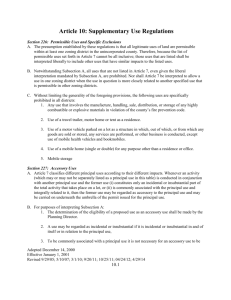 Article 10: Supplementary Use Regulations