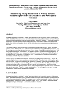 Researching Young Researchers in Primary Schools: Responding