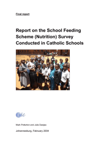 Report on the School Feeding Scheme Survey Conducted in