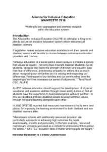 Manifesto text only (word doc) - Alliance for Inclusive Education