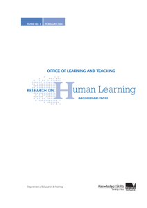 Research on human learning
