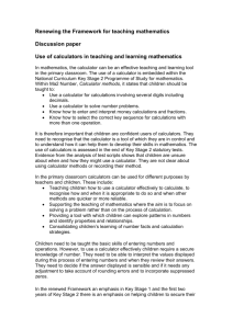 Using the calculator as an effective teaching and learning