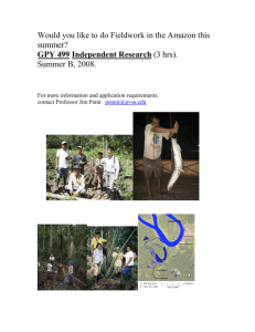 Would you like to do Fieldwork in the Amazon