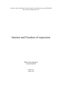 Internet and freedom of expression